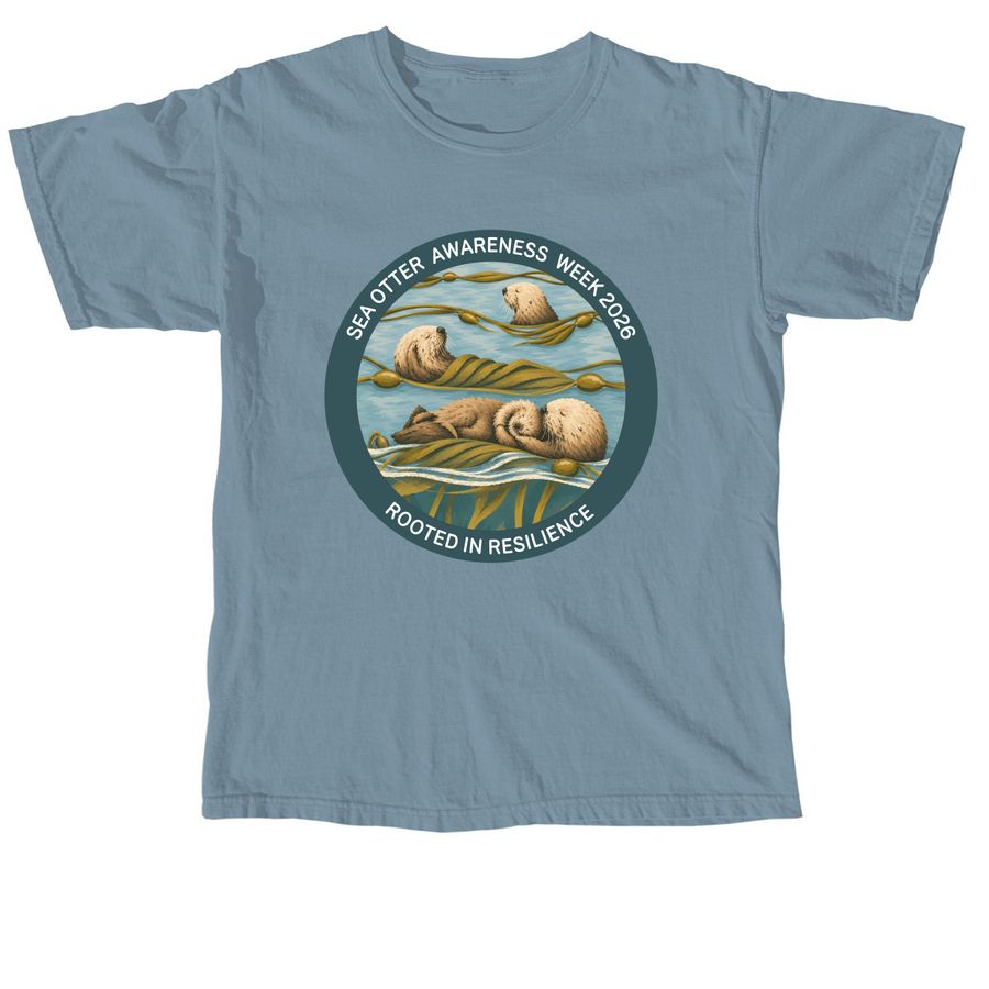 Sea Otter Awareness Week 2026, a Ice Blue Comfort Colors Unisex Tee
