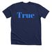 Navy True, a Solid Navy Blend Premium Unisex Tee