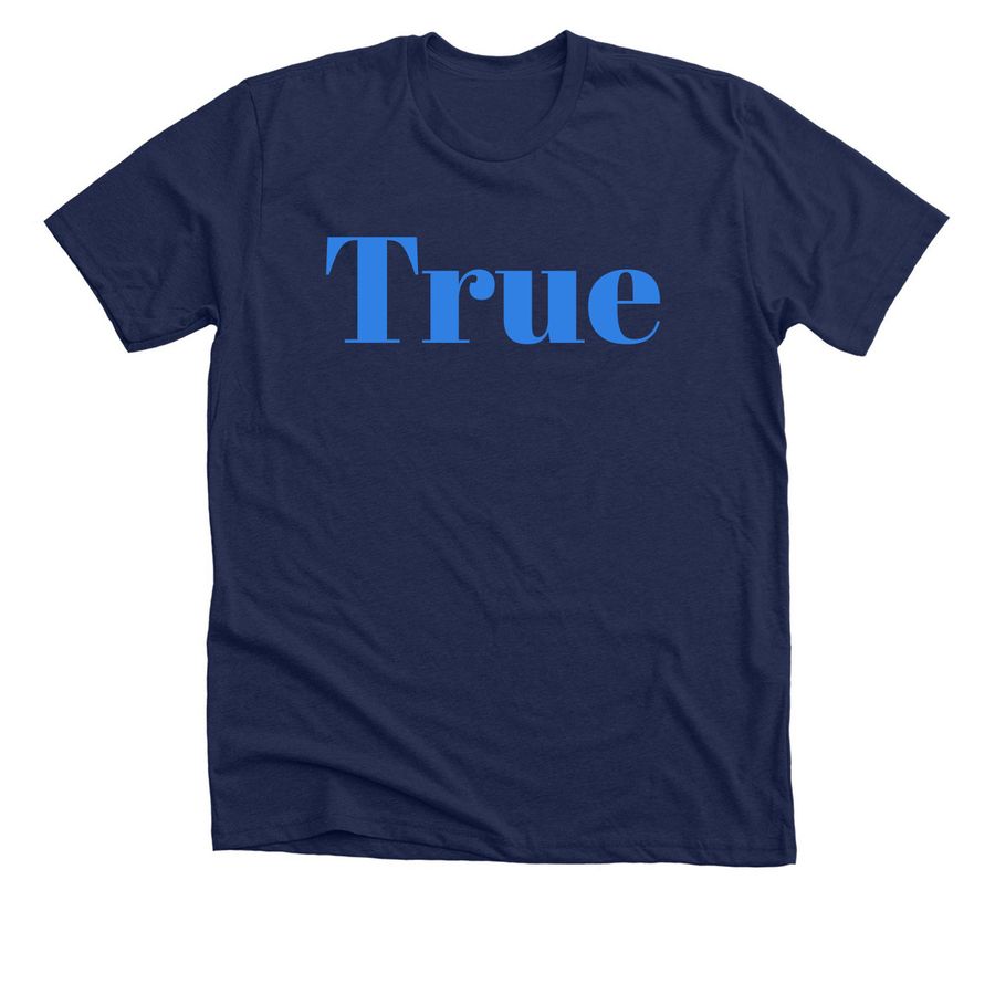 Navy True, a Solid Navy Blend Premium Unisex Tee