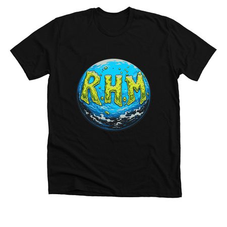'AROUND THE WORLD' R.H.M Summer 2026, a Solid Black Blend Premium Unisex Tee