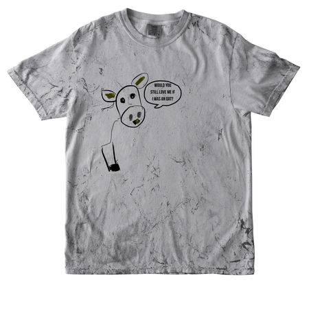 Questioning Cow, a Smoke Comfort Colors Colorblast Tee