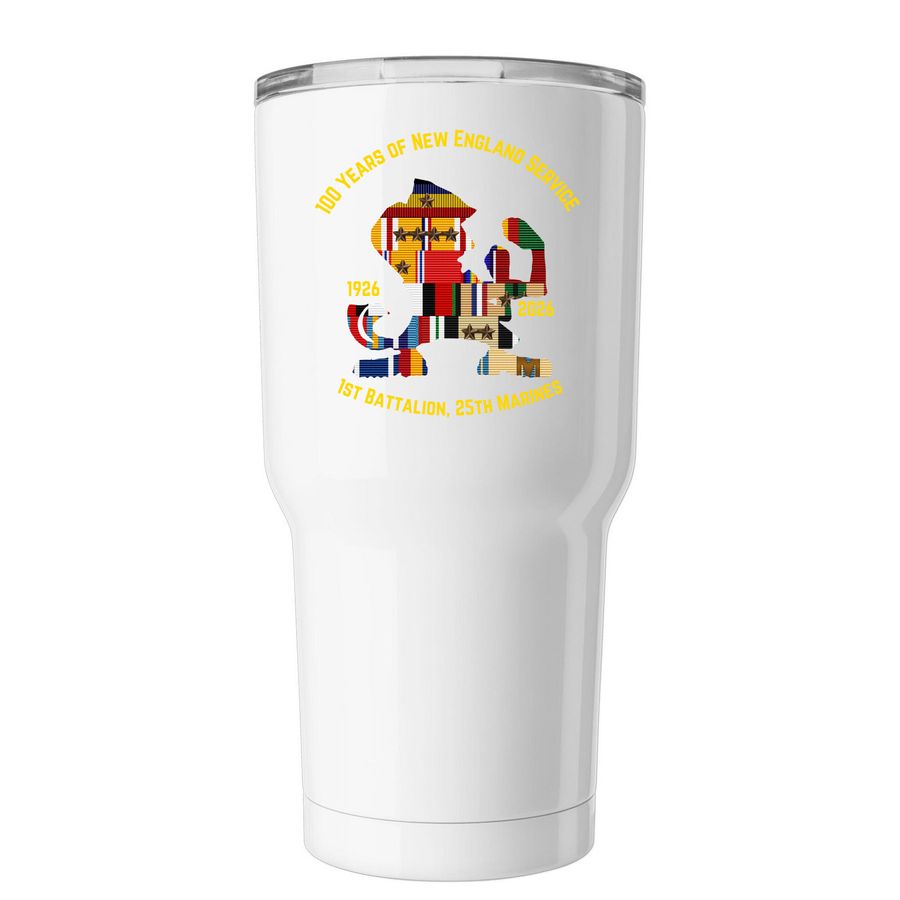 2026 Reunion Gear, a White Insulated Tumbler (back-view)