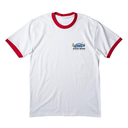 GNG 30th Anniversary, a White/ Red Cotton Ringer Tee