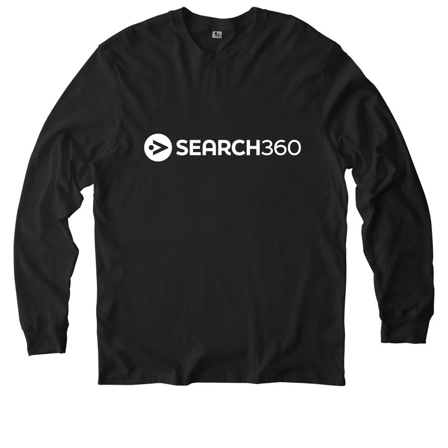 Search360&nbsp;Contrast Collection Long Sleeve, a Deep Black Allmade Organic Cotton Long Sleeve Tee