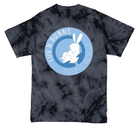 Blue Tie-Dye, a Black Crystal Tie Dye Tee