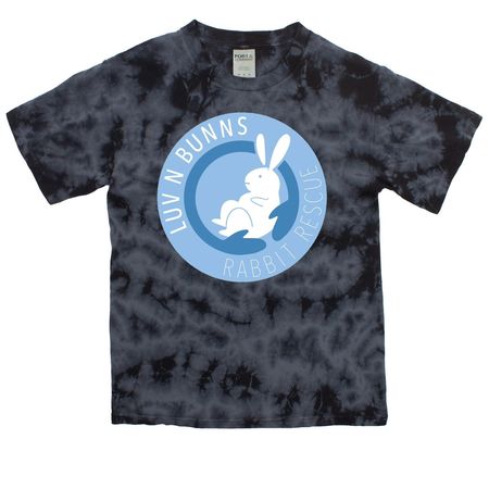 Blue Tie-Dye, a Black Youth Crystal Tie Dye Tee
