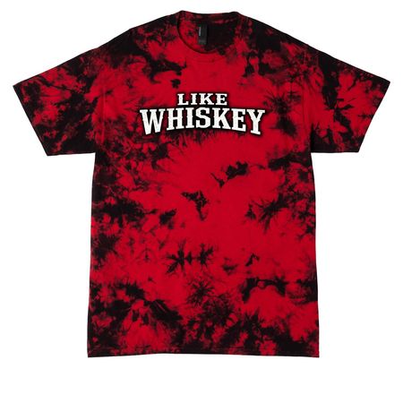 Like Whiskey&nbsp;, a Black/ Red Crystal Tie Dye Tee