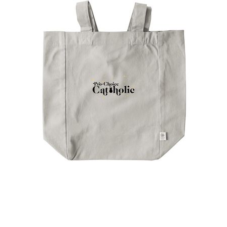 Pro-Choice Cat-holic Tote, a Natural Recycled Cotton Tote Bag