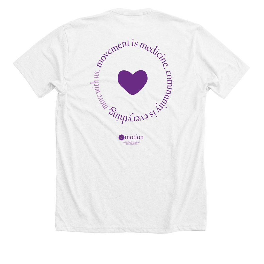 GMC Mantra Tee (White), a Solid White Blend Premium Unisex Tee (back-view)
