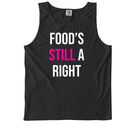 Community Solidarity 20th Anniversary Gear, a Black Comfort Colors Tank Top
