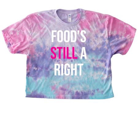 Community Solidarity 20th Anniversary Gear, a Cotton Candy Women's Tie Dye Cropped Tee