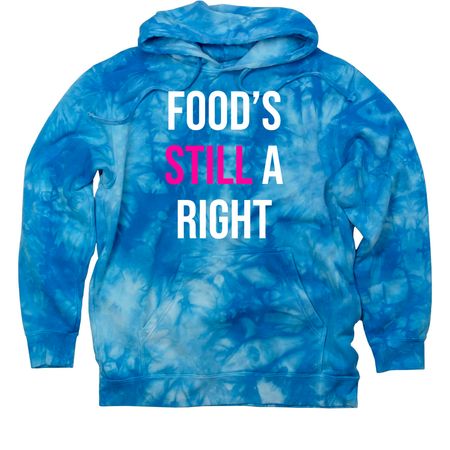 Community Solidarity 20th Anniversary Gear, a Aqua Blue Tie Dye Pullover Hoodie