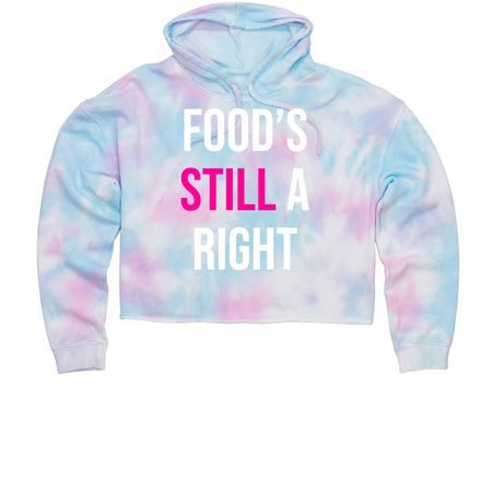 Community Solidarity 20th Anniversary Gear, a Cotton Candy Women?s Tie Dye Cropped Hoodie