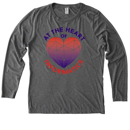 Deep in the Heart of Informatics, a Aluminum Grey Allmade Eco Triblend Women?s Long Sleeve Tee