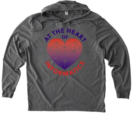 Deep in the Heart of Informatics, a Aluminum Grey Allmade Eco Triblend Hoodie Tee