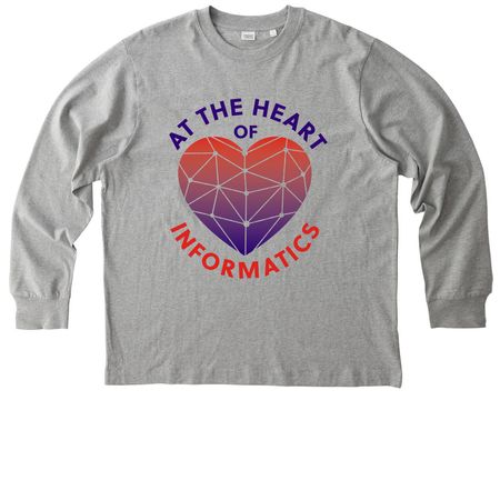 Deep in the Heart of Informatics, a Heather Grey Stanley/Stella Unisex Freestyler Heavyweight Long Sleeve Tee