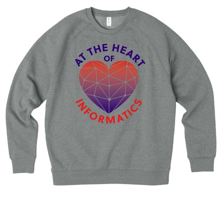 Deep in the Heart of Informatics, a Aluminum Grey Heather Allmade Organic CVC Crewneck Sweatshirt