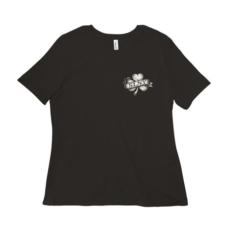 2026 SLNY "CHEERS" BLACK TEE, a Black Women?s Relaxed Cotton Tee