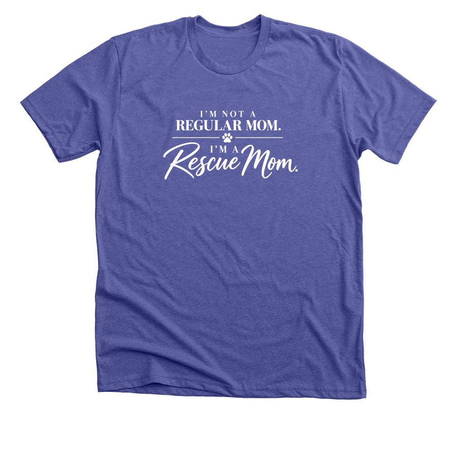 Fam Fit Check: Rescue Mom, a Heather Lapis Premium Unisex Tee
