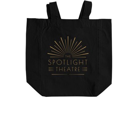 Carrying Sunshine, a Black Recycled Cotton Tote Bag (back-view)