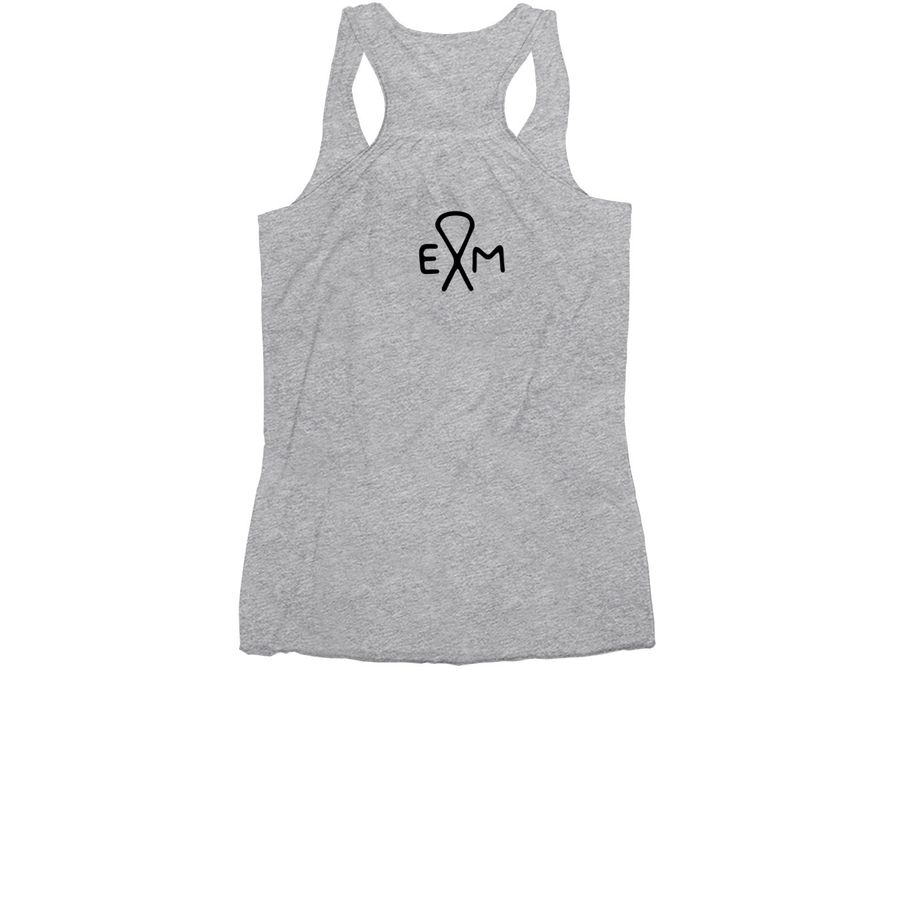 Ethan McCoy Memorial Scholarship, a Athletic Heather Women's Racerback (back-view)