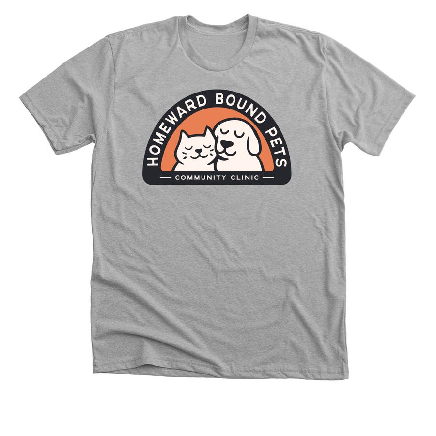 HBPets Community Clinic Shirt, a Athletic Heather Premium Unisex Tee