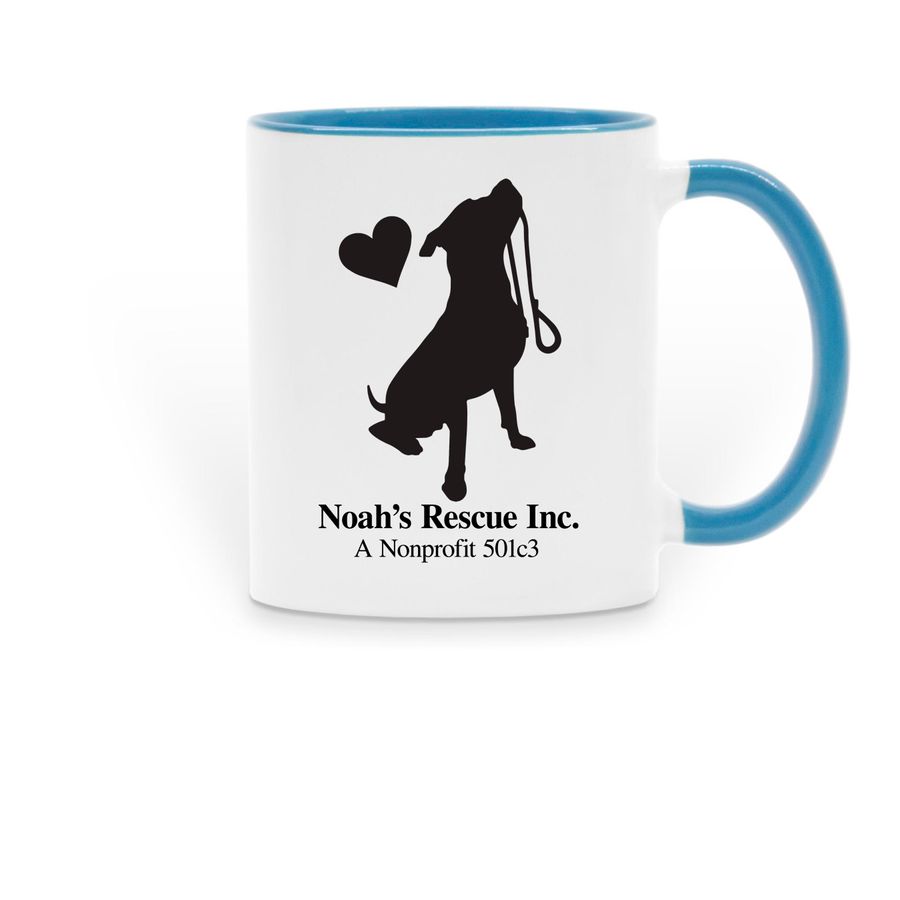 Noah's Rescue Inc., a Light Blue Two-Tone Ceramic Mug