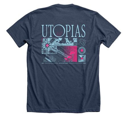 AiOP 2026: UTOPIAS Dark, a Heather Navy Premium Unisex Tee
