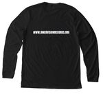 Innervision, a Solid Black Blend Premium Long Sleeve Tee (back-view)