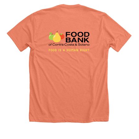 Hunger Fighter Champions, a Heather Sunset Premium Unisex Tee (back-view)