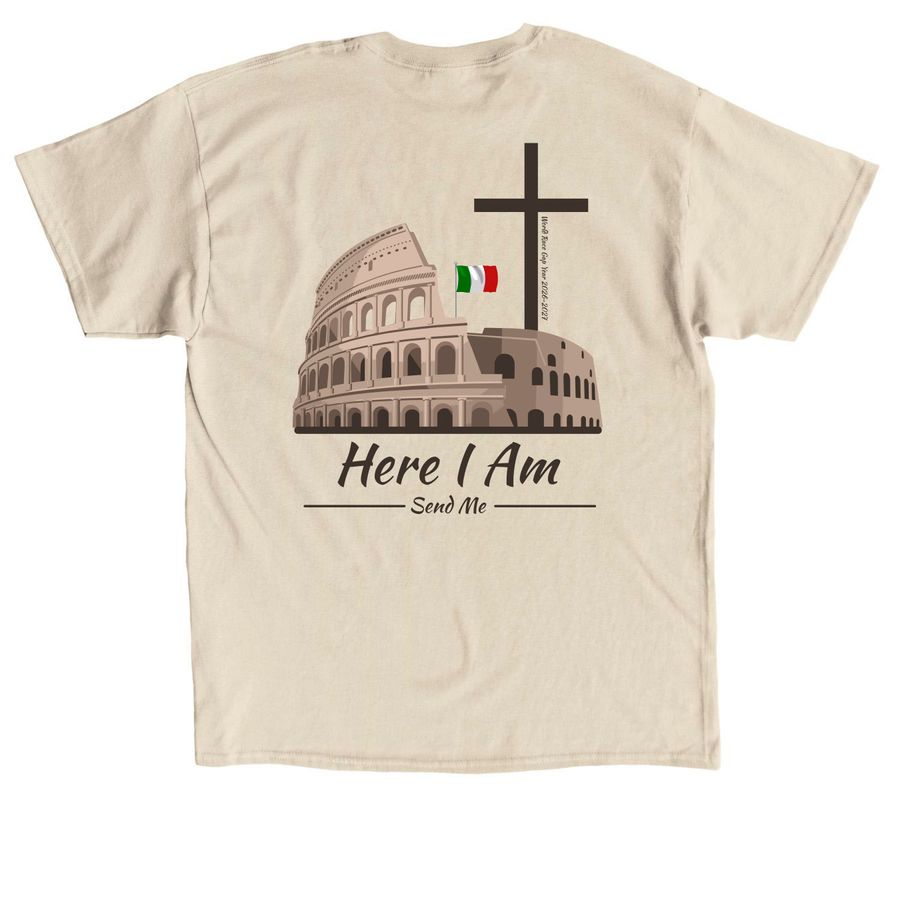 Weston?s World Race - Italy??, a Sand Classic Unisex Tee (back-view)