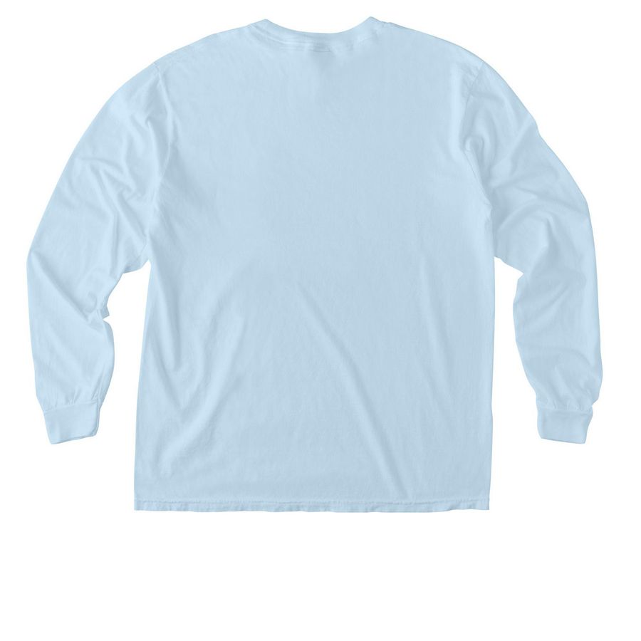 Long Sleeve T-shirt - artwork by Mike, a Chambray Comfort Colors Long Sleeve Pocket Tee (back-view)