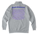 Agape Warehouse, a Grey Heather Midweight Quarter Zip Pullover (back-view)