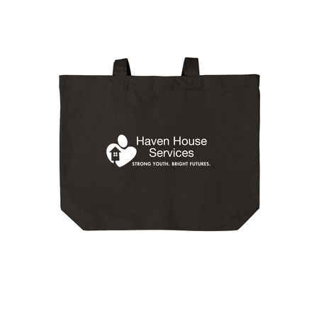 Tote Bag, a Deep Black Cotton Canvas Tote Bag