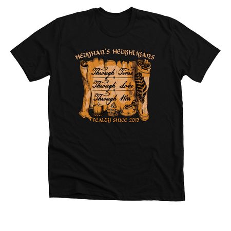 Heughligans 13th Anniversary Apparel, a Solid Black Blend Premium Unisex Tee