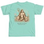 Merlates -Mermaid tee, a Chalky Mint Comfort Colors Unisex Tee (back-view)