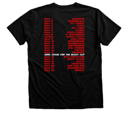 NRRL S11 Schedule Shirt, a Black Heather Premium Unisex Tee (back-view)