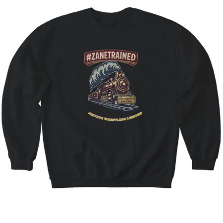 #ZaneTrained Gear, a Black Softstyle Crewneck Sweatshirt