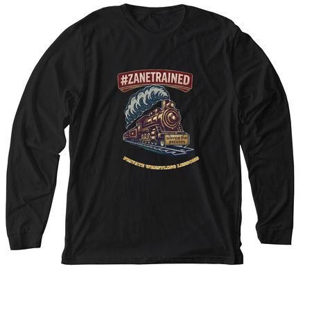 #ZaneTrained Gear, a Solid Black Blend Premium Long Sleeve Tee