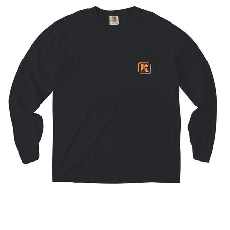 Kazoo Logo Longsleeve Tee, a Black Comfort Colors Long Sleeve Pocket Tee