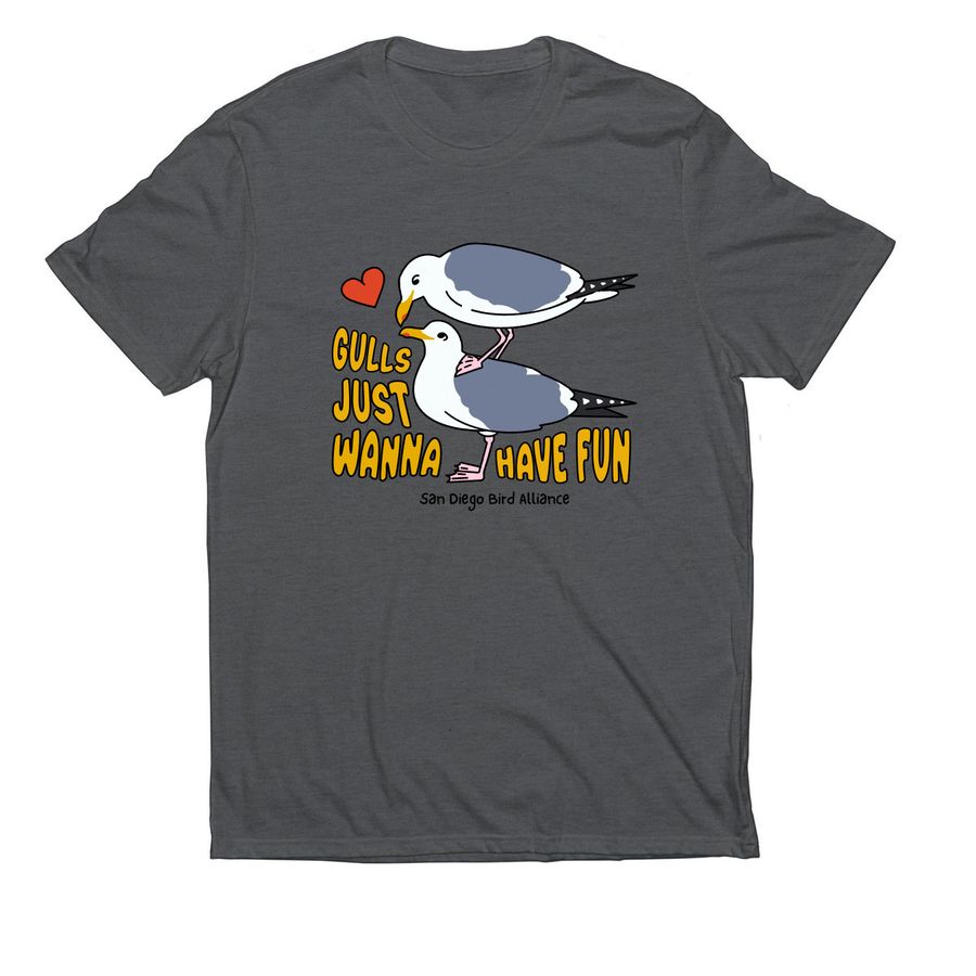 Gulls Just Wanna Have Fun, a Terrain Grey Allmade Eco Triblend Unisex Tee