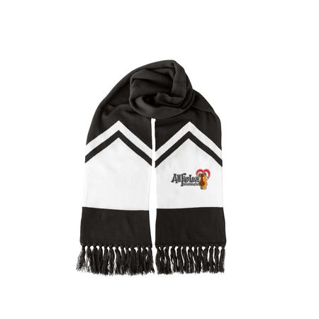 All Fur Love, a Black/ White Two-Tone Gameday Scarf