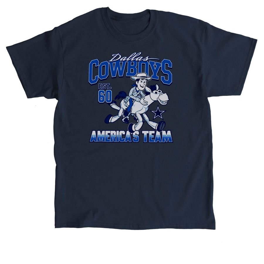 Woody and Bullseye ? Dallas Cowboys T-Shirt, a Navy Classic Unisex Tee