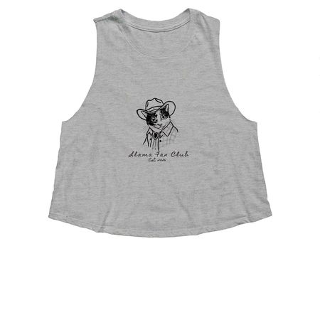 Llama Fan Club Official Merch, a Athletic Heather Women's Cropped Racerback Tank