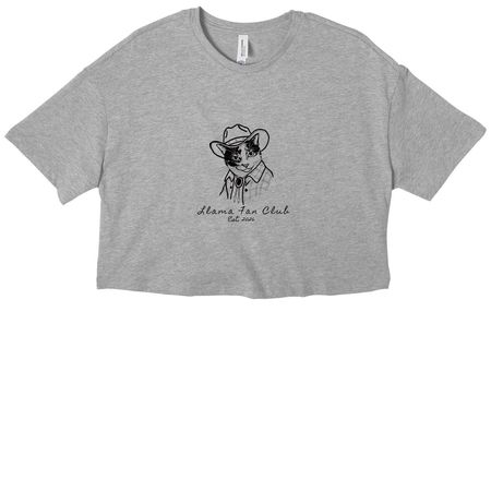 Llama Fan Club Official Merch, a Athletic Heather Women?s Cropped Cotton Tee