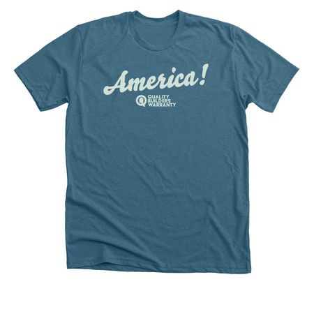 America! - QBW, a Heather Deep Teal Premium Unisex Tee