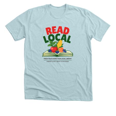 Read Local, a Heather Ice Blue Premium Unisex Tee