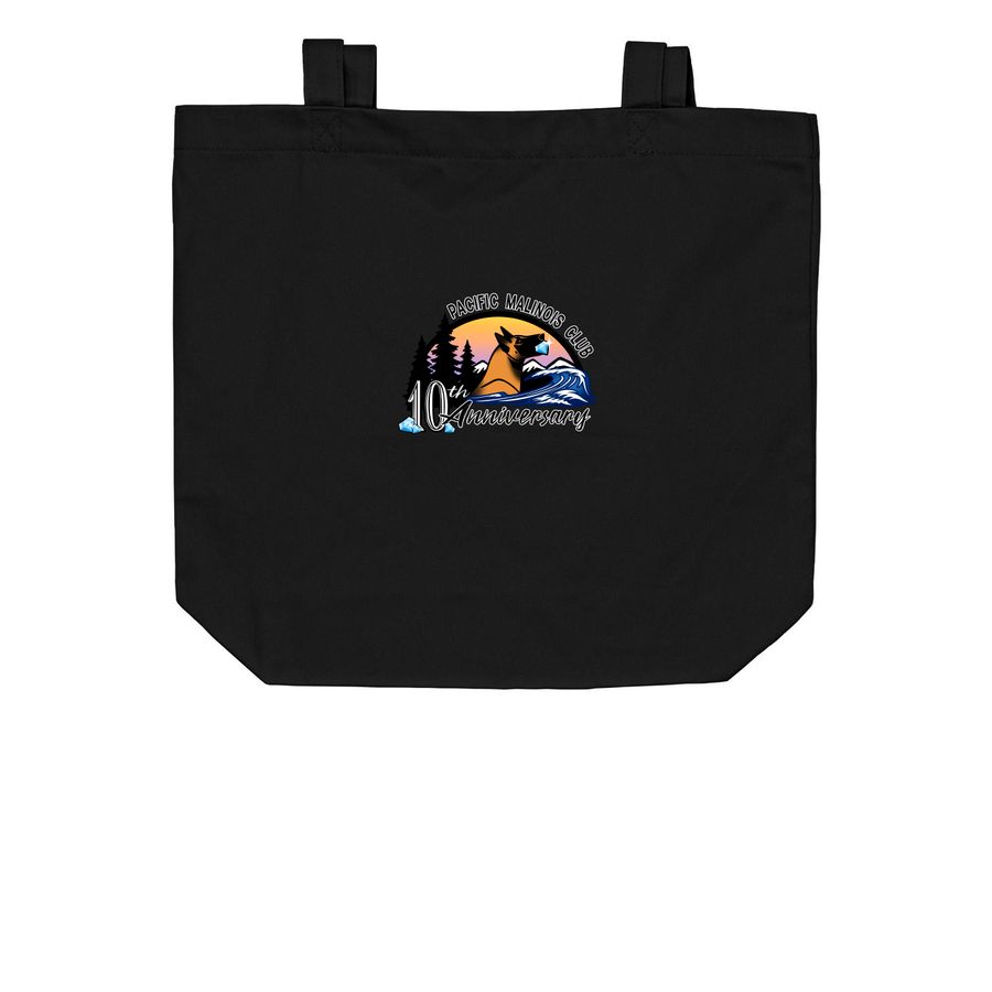 PMC 10 Year, a Black Organic Cotton Tote Bag