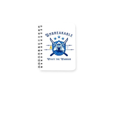 Wyatt the Warrior, a White Spiral Notebook