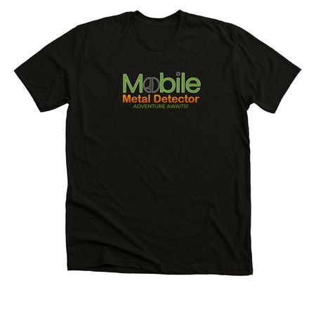 Mobile Metal Detector Logo, a Solid Black Blend Premium Unisex Tee